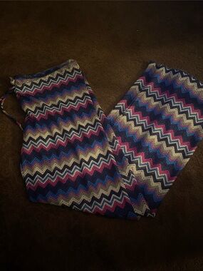 BECCA Chevron Knit Swim Coverup in Blue, Purple, Pink, Cream